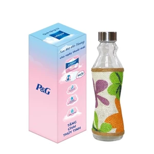 Chai thuỷ tinh bọc vải hoa 800ml