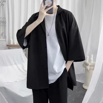 Quần Áo Nam S-3XL Mùa Hè Nửa Tay Áo Sơ Mi Nam Phong Cách Hồng Kông Phong Cách Nhật Bản Áo Sơ Mi Nửa Tay Nam Quần Áo Mùa Hè Mặc Quần Áo Phiên Bản Hàn Quốc Hợp Thời Trang Preppy Phong Cách Áo Sơ Mi Mỏng