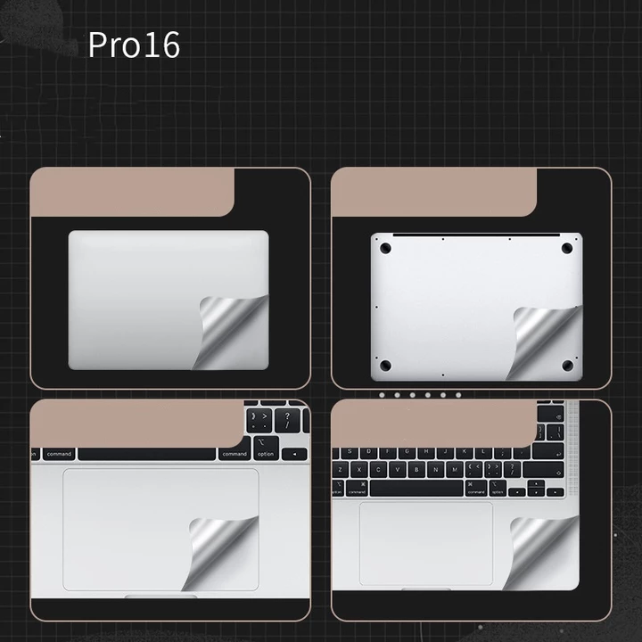 Bộ Miếng Dán 4in1 cho Macbook Air / Mac Pro 13 / Pro 15 / Pro 16 / Macbook Pro 14 , 16 / Macbook Air 13 , 15 inch