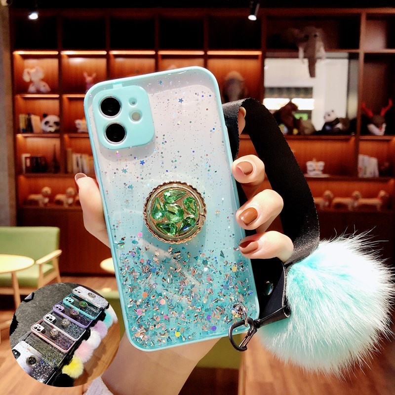 Ốp Điện Thoại Kim Tuyến Có Dây Đeo Cho Xiaomi Redmi Note 11 Pro Note 10 Pro 11S 10S Note 9 Pro Max Note 8 Pro