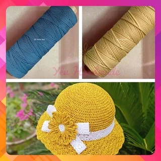 [FreeShip] Sợi dệt trơn 2mm (Màu 01-50) - Sợi móc mũ nón, túi xách đứng form, bền đẹp - CRAFT YARN - Yeuhandmade để em