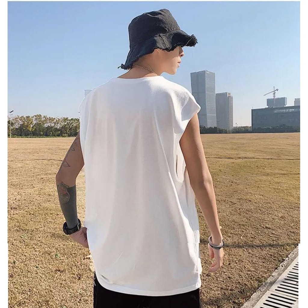 Áo thun Tanktop TORN TORN ICVCVNI Unisex Menwear Cotton