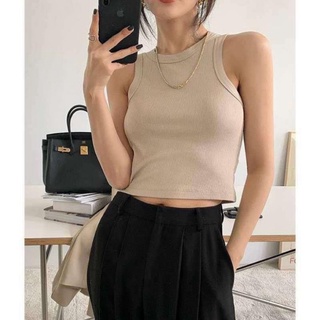 Áo Ba Lỗ Nữ Cotton Tăm  Dáng  Croptop  Chất Cực Mềm Mịn