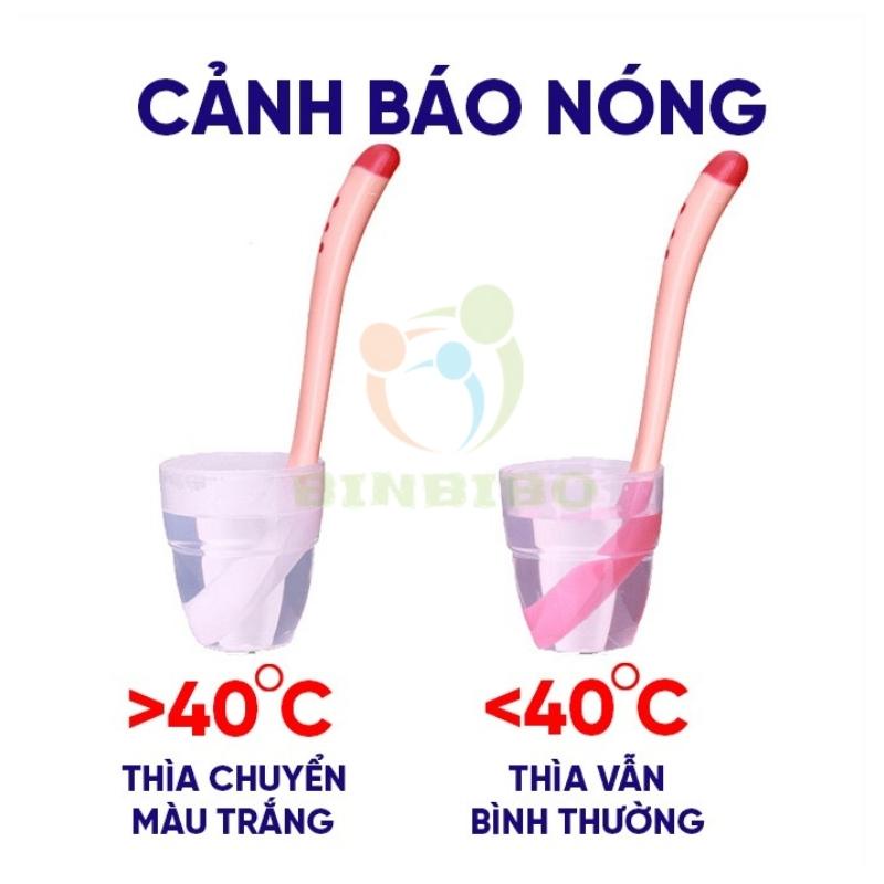 (Combo 5 cái) Thìa báo nóng cho bé ăn dặm chất liệu an toàn