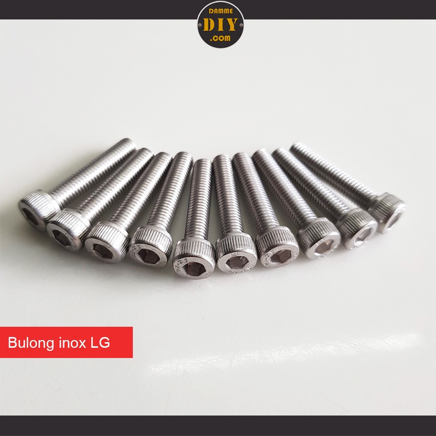 Bộ 10 bu lông inox M3 M4 - bulong M5 đầu trụ tròn lục giác trong ...
