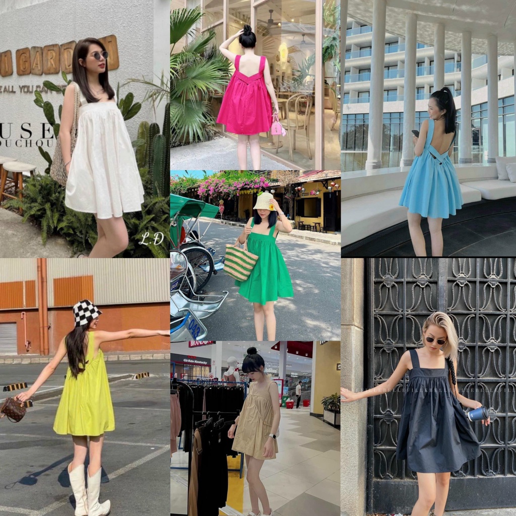 ĐẦM DÂY CÁCH ĐIỆU LƯNG SIÊU XINH HAI MÀU ĐEN NUDE - YIKO DRESS