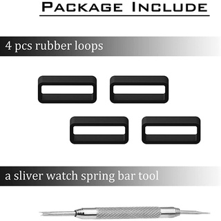 Set 4 Vòng Cao Su Silicone Thay Thế Cho Đồng Hồ Đeo Tay 12 14 16 18 20 22 24 26Mm