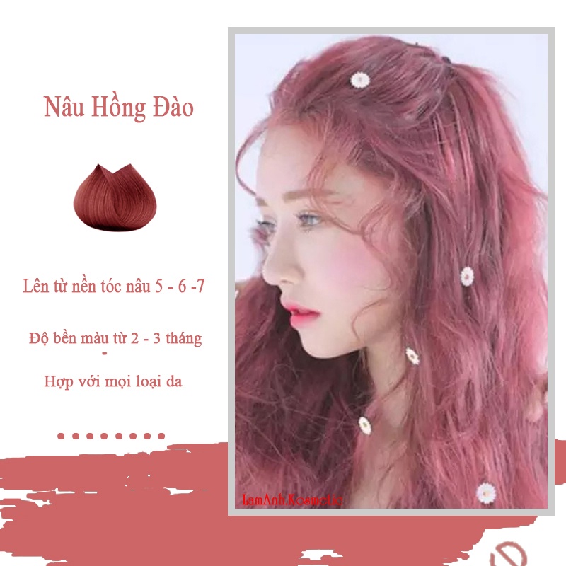Thuốc nhuộm tóc Nâu Hồng Đào 100ml màu nhuộm lên chuẩn tone