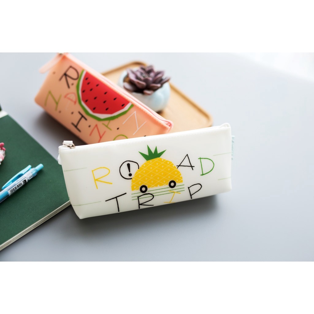 (Thaosi8420) Hộp đựng bút, túi đựng bút hoa quả mùa hè KT 19*3.5*8