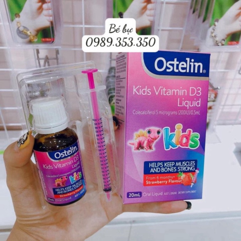 Vitamin D3 [ÚC] Ostelin kid liquid 20ml và Ostelin Infant Drop 2,4ml bổ