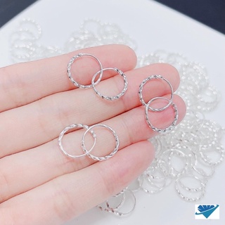 Bông tai xoắn xoắn xinh xinh bạc ta nguyên chất- bạc LOPA