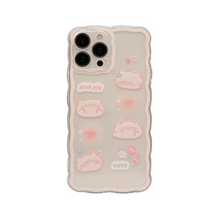 Ốp Điện Thoại Mềm Trong Suốt In Hình Chú Heo Hồng Cho IPhone 13 13pro 13mini 12 11 Pro Max IX XR SE2 IPhone7 I8 Plus