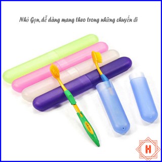 Hộp Đựng Bàn Chải Đơn Đi Du Lịch Nhỏ Gọn Nhiều Màu { H }
