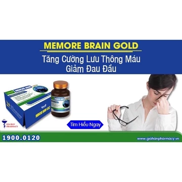 Viên Uống Bổ Não MEMORE BRAIN GOLD (Mất Ngủ Rối Loạn Tiền Đình,Chóng Mặt,Suy Giảm Trí Nhớ,Tai Biến Mạch Máu Não,)
