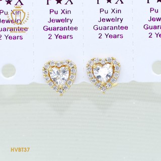 Bông Tai, Khuyên Tai Nữ Dáng Bám Tai Đính Đá Trắng Xi Mạ Vàng Non Cao Cấp - Trang Sức Hava Hong Kong