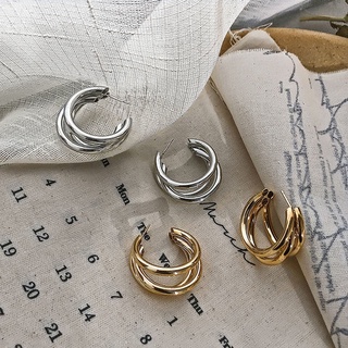 Khuyên tai/Bông tai nữ tròn thời trang kiểu dáng Hàn Quốc LINDO