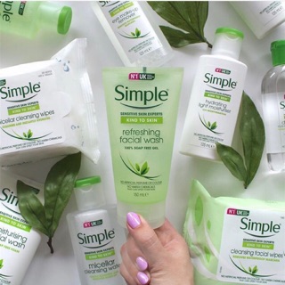 [Simple] Gel rửa mặt diu nhẹ Simple Kind To Skin Refreshing