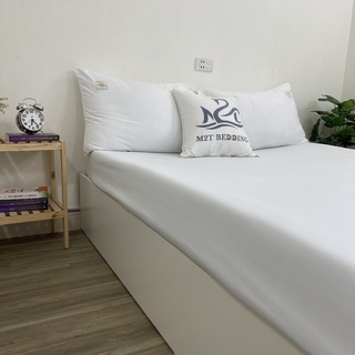 Set ga gối Cotton Tici M2T bedding màu trắng drap ga giường chuyên dùng cho khách sạn, homestay, nhà nghỉ