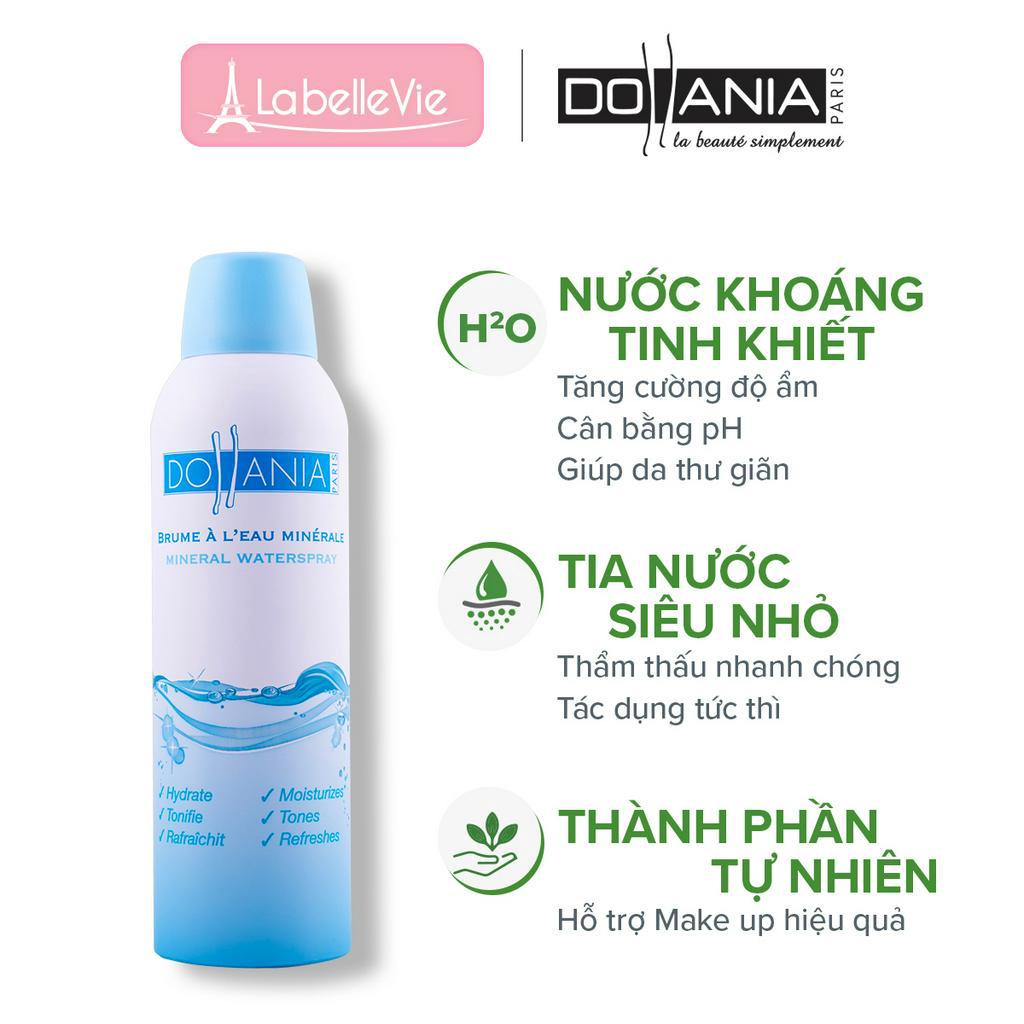 Xịt khoáng dưỡng ẩm, cấp nước, làm dịu da Dollania 150ml (9131)