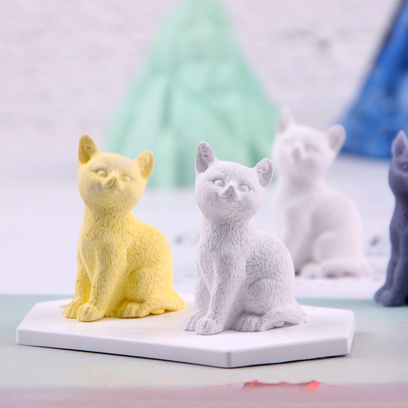 Khuôn silicone tạo hình mèo 3D làm bánh kẹo / xà phòng / chocolate