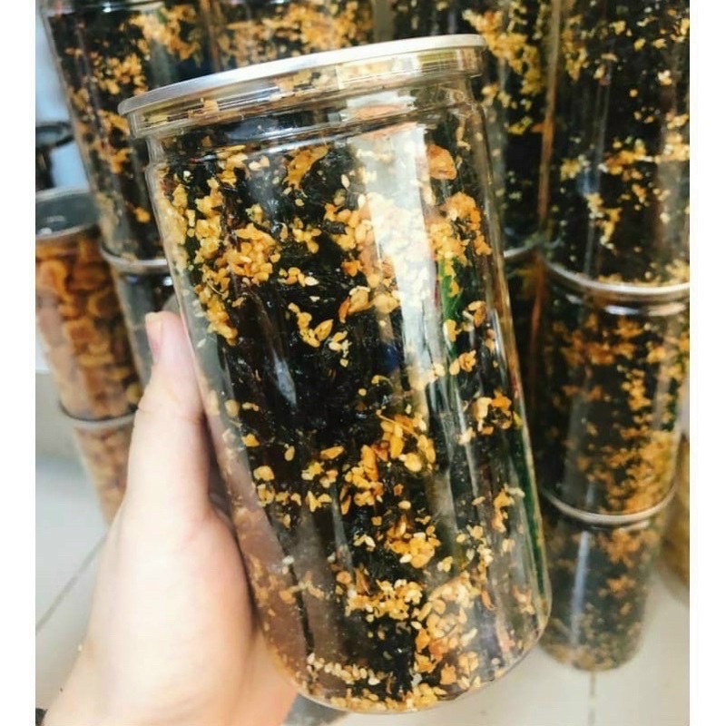 Rong Biển Tỏi Mè Rang loại 1 xuất khẩu lon 150G/200G