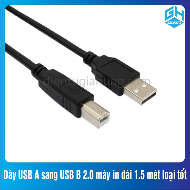 Đầu nối dây cáp USB A sang USB B 2.0 máy in dài 1.5 mét loại tốt ...