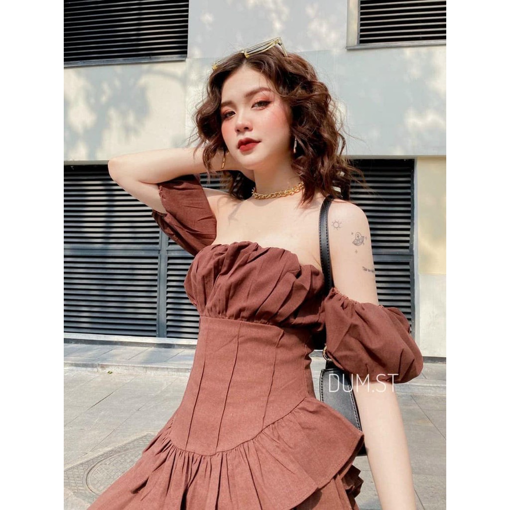 JUMSUIT PHÁ CÁCH CHẤT VẢI DÀU DẶN BO CHUN LƯNG - DUMI JUMSUIT