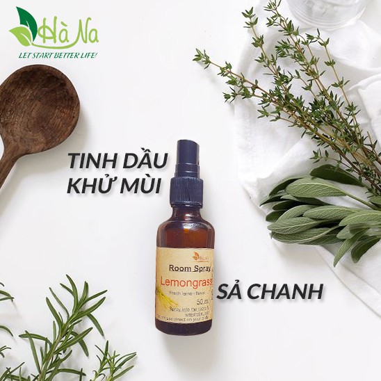 Tinh Dầu Xịt Khử Mùi 50ml - Tinh Dầu Hà Na - Khử mùi phòng, nhà vệ sinh, phòng làm việc, quần áo chăn màn