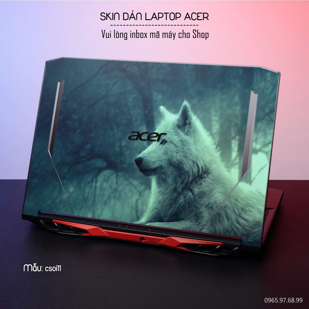 Dán decal cho các dòng Laptop Acer in hình con Sói cực đẹp