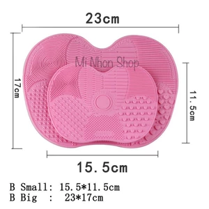 Thảm silicone giặt cọ trang điểm hai kích cỡ nhiều màu cưng xỉu