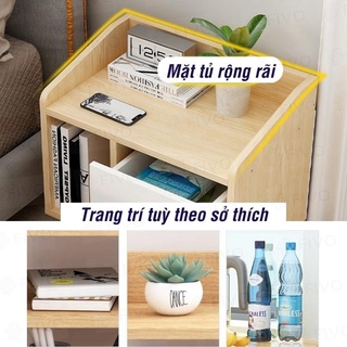 Tủ Tab Đầu Giường Mini FIVO FT20 Có Hộc Tủ Rộng Rãi, Thiết Kế Chân Tiện Lợi Dễ Vệ Sinh, Dễ Dàng Lắp Ráp
