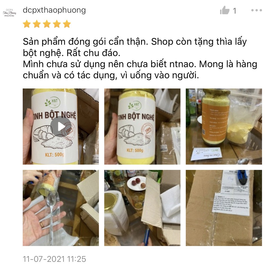 Ảnh Tinh bột nghệ cao cấp HNT NATURAL PRODUCT TBN200G 2