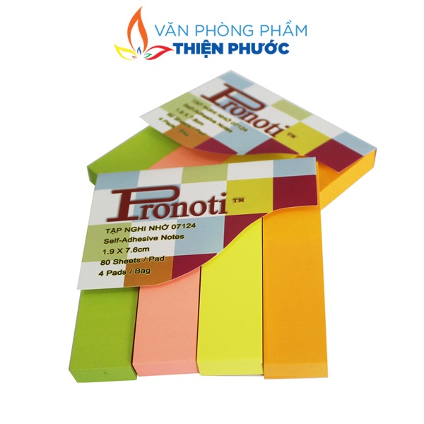 Giấy Note ghi chú 4 màu giấy Pronoti, keo dính tốt | Shopee Việt Nam