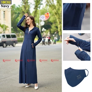 Áo choàng chống nắng cao cấp CARDINA mẫu mới nhất 1BC- Có lưới tản nhiệt