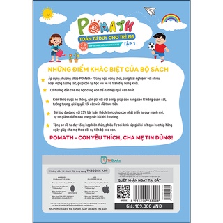 Sách - Combo Pomath Toán tư duy cho trẻ em 7 - 8 tuổi - Giúp con phát triển toàn diện IQ và EQ