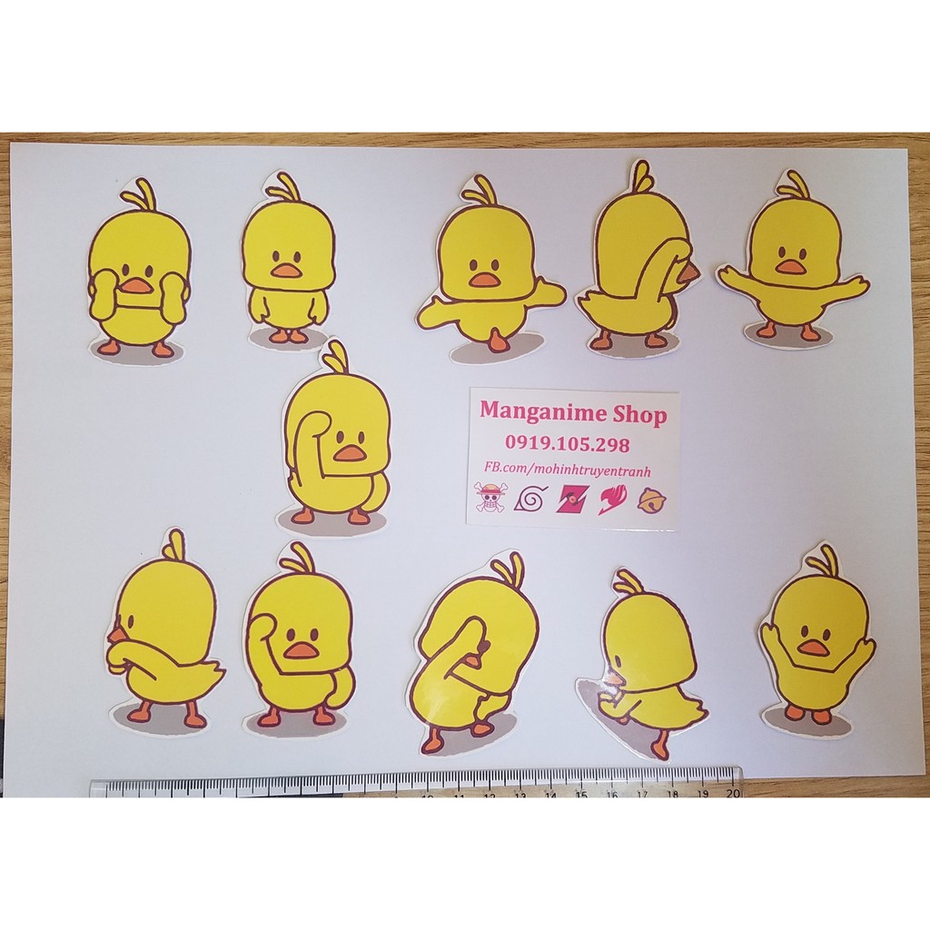 Bộ 11 sticker Vịt con bóc dán siêu cute | Shopee Việt Nam