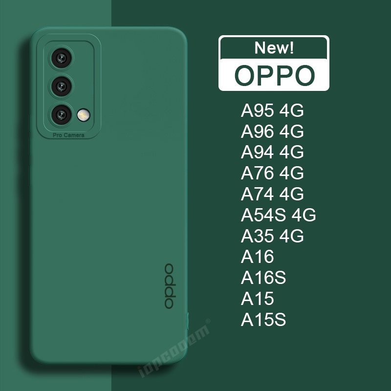 Mới Ốp Điện Thoại Silicon Mềm Mặt Nhám Màu Kẹo Cho oppo a96 a95 a94 a76 a74 a54s a57 a35 a16 a16s a15 a15s f19 pro 4g