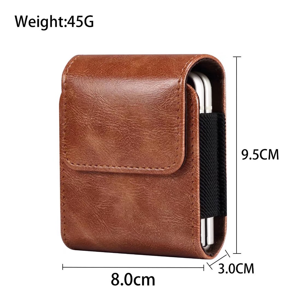 Ốp Da Sang Trọng Cho Samsung Galaxy Z Flip 5 3 4 Ngoài Trời Giải Trí Eo Túi Treo Chống Sốc Bao Flip 3 5G Vỏ Điện Thoại Di Động