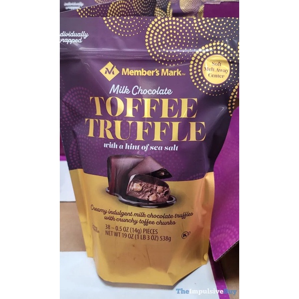 2 Packs Member's Mark Toffee Truffle 38 pieces Net 19 Oz