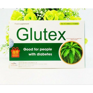 Glutex - Hỗ trợ ổn định đường huyết, giảm tiểu đường từ mướp đắng, lá xoài Hộp 30