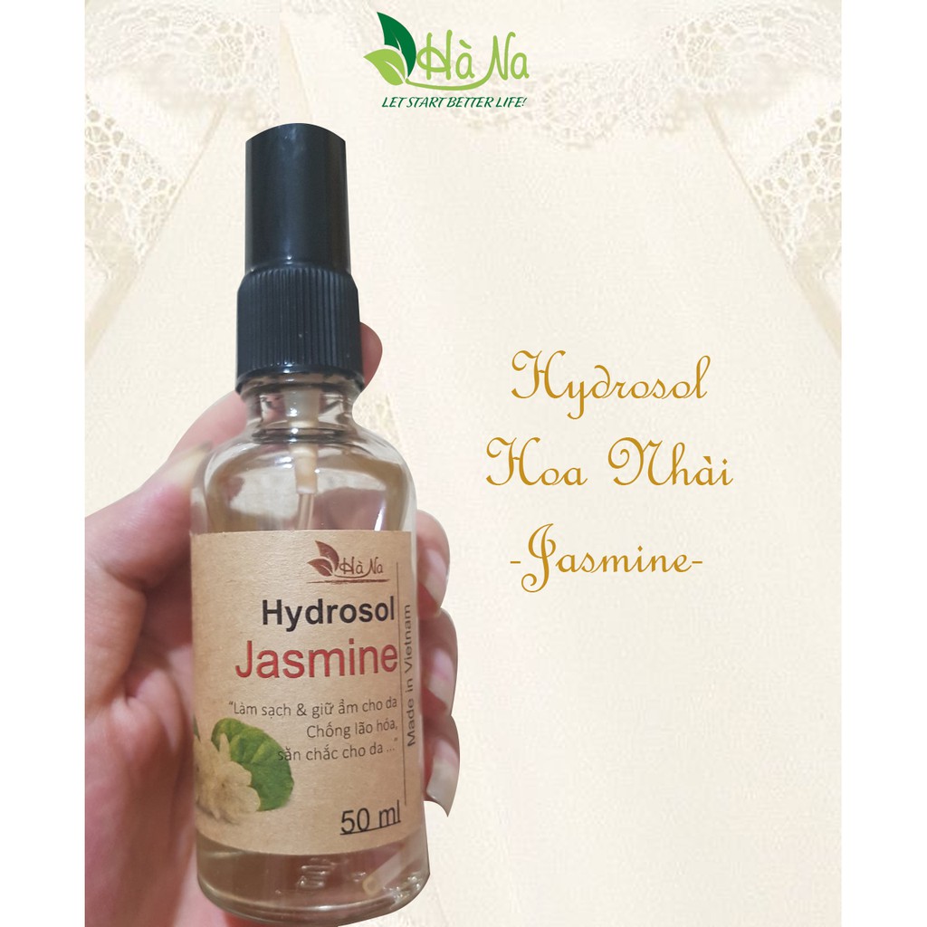Hydsol Hoa Nhài -Làm da sáng hồng và căng mịn. Giảm dầu nhờn và làm sạch sâu. Tinh Dầu Hà Na