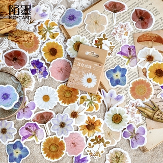 Bộ 46 Miếng Dán Trang Trí Sổ Tay Hình Hoa Xinh Xắn DIY