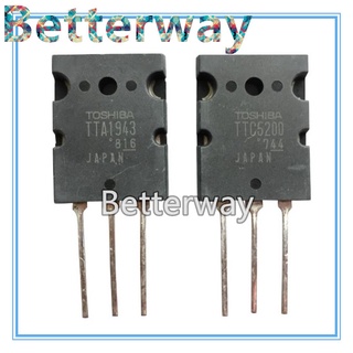 10 Cái = 5 Cặp 5 Chiếc TTA1943 2SA1943 A1943 + 5 Chiếc TTC5200 C5200 2SC5200 TO-3PL Silicon PNP NPN Bộ Khuếch Đại Công Suất Cao Transistor 15A / 230V / 150W Trên Betterway