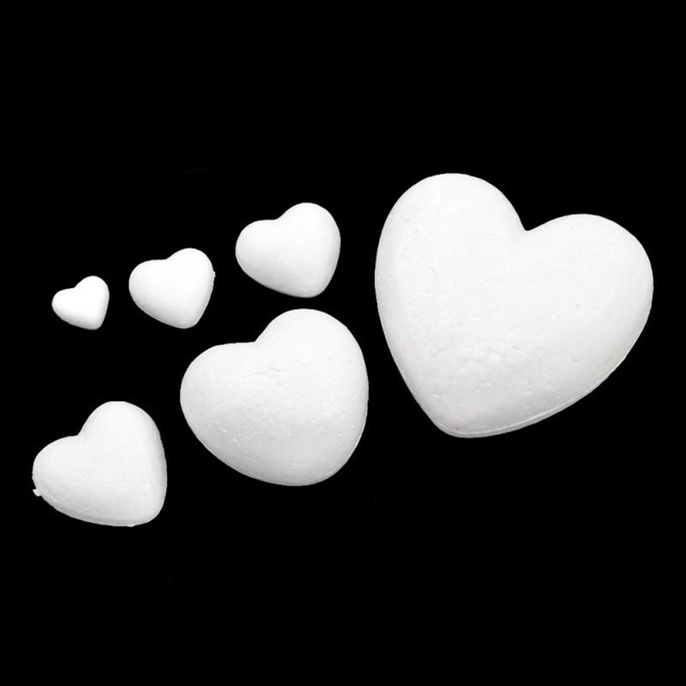 [ONE] Bọt xốp trắng Polystyrene Modeling DIY Craft Hình trái tim Trang trí tiệc