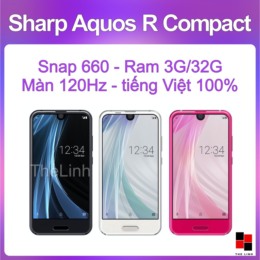 Điện thoại Sharp Aquos R Compact 701SH - Màn 120Hz tai thỏ