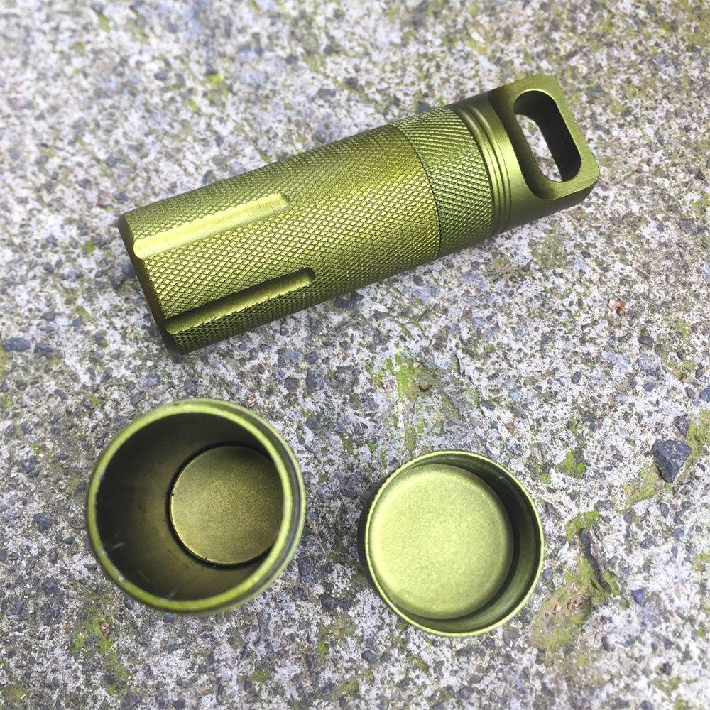 Chai Niêm Phong Chống Thấm Nước Nhôm - Hộp Đựng Thuốc Kín Khí EDC Dành Cho Hoạt Động Ngoài Trời, Cắm Trại Và Sinh Tồn