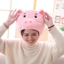 Woke Nhật Bản Ngọt Ngào Nữ Cô Gái Dễ Thương Sang Trọng Lợn Động Vật Mũ Ngộ nghĩnh 3D Mũi Thêu Cos