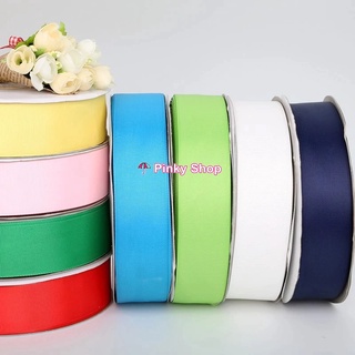Ruy băng gân vải trơn 4cm lẻ 3 mét làm nơ, gói quà, làm phụ kiện handmade Pinky Shop