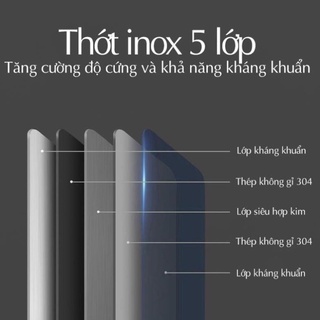 Thớt inox 304 kháng khuẩn size lớn cao cấp chống ẩm mốc không mùn gỗ dễ vệ sinh an toàn