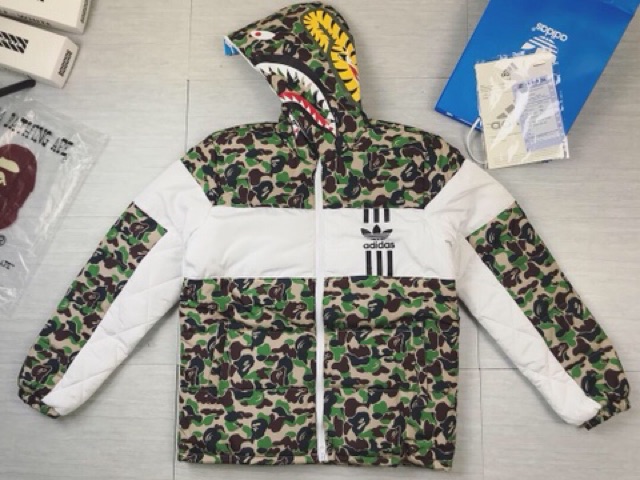 Ao phao bape x adidas sieu c p ao khoac bape x adidas